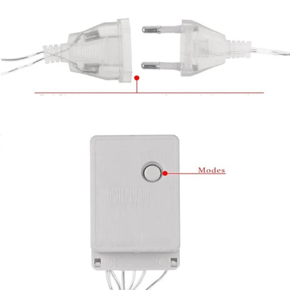 VİTRİN MEKAN SÜSLEME IŞIĞI GÜN IŞIĞI SU DAMLASI SALKIM LED IŞIK GÜN IŞIĞI LED IŞIK 3 METRE 1.20 CM - Resim 2