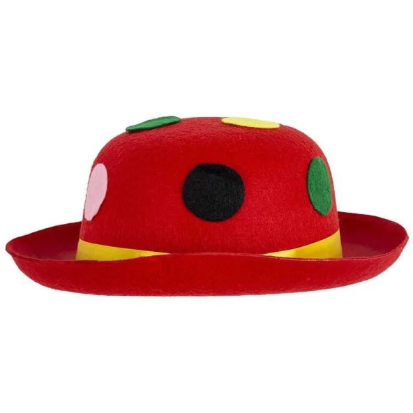 PUANTİYELİ ŞAPKA GÖSTERİ ŞAPKASI RENKLİ PALYAÇO ŞAPKASI RENKLİ PALYAÇO KOSTÜM ŞAPKASI PARTİ ŞAPKASI ürün görseli