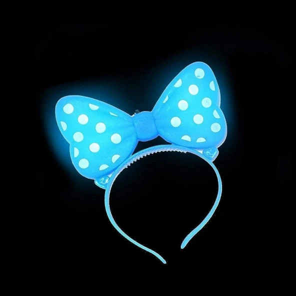 IŞIKLI MAVİ MİCKEY MOUSE TAÇ BLUE HEADBAND LED LİGHT MİCKEY MOUSE IŞIKLI TAÇ MAVİ  RENK PARTİ TAÇLARI ürün görseli