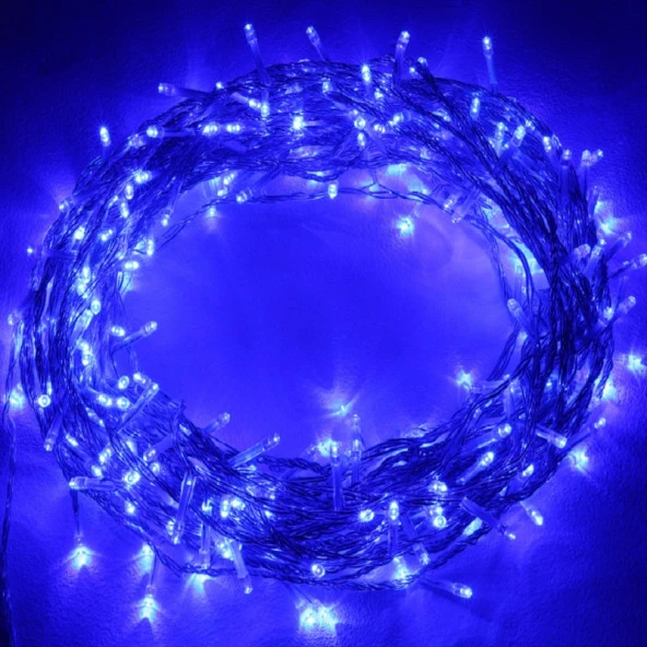 PROFESYONEL IP44 DIŞ MEKAN IŞIĞI 10 METRE MAVİ LED IŞIK SU GEÇİRMEZ SABİT YANAR 100 LEDLİ EKLEMELİ - Resim 3