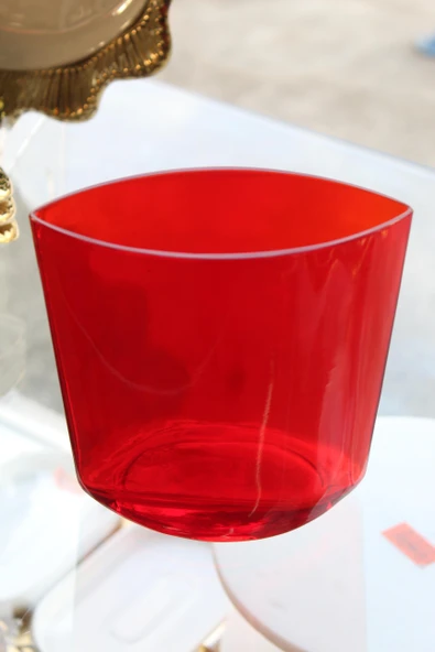 Paşabahçe Denizlicam Kristal El İmalatı Kristal Kırmızı Vazo 169808 20605 - 3
