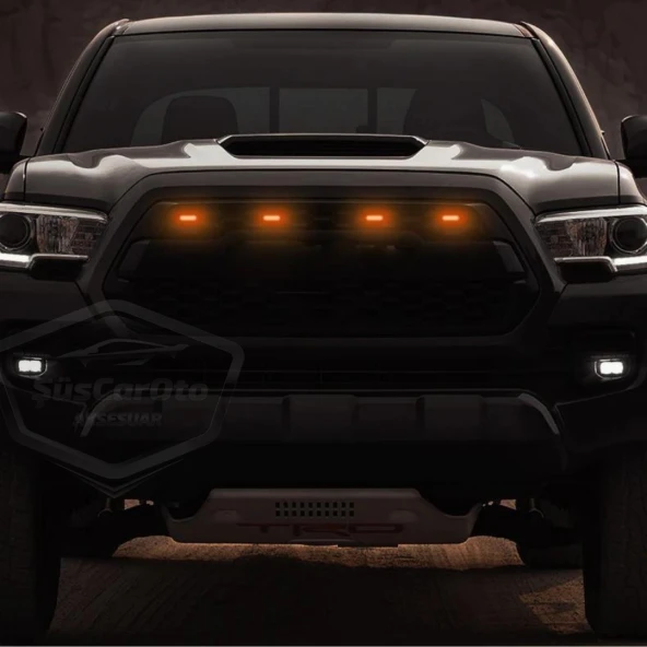 Üniversal Oto RGB Ön Panjur Ledi App Kontrollü Araç Ön Izgara Aydınlatma Off Road Suv Dekoratif Panjur Lambası 4lü 12V - Resim 9