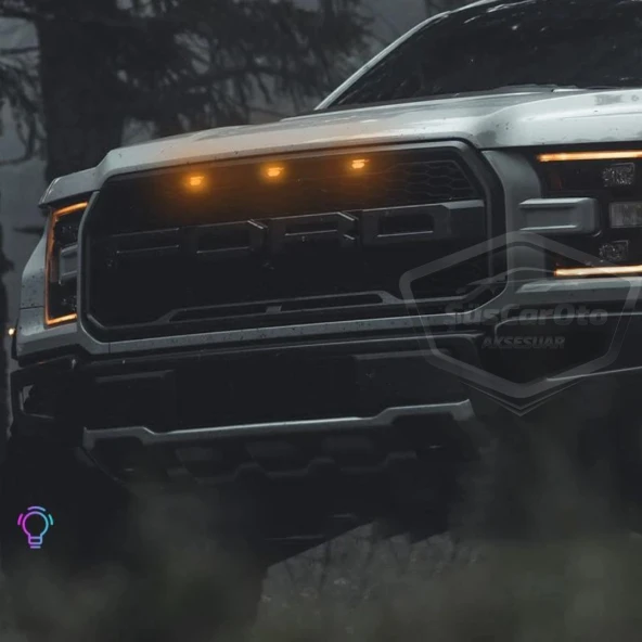 Üniversal Oto RGB Ön Panjur Ledi App Kontrollü Araç Ön Izgara Aydınlatma Off Road Suv Dekoratif Panjur Lambası 4lü 12V - Resim 10