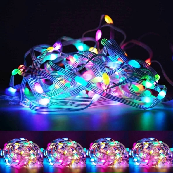 DIŞ MEKAN IŞIĞI RGB LED LİGHT WATERPROOF 3X2 SALKIM GÜN IŞIĞI RENKLİ LED IŞIK SU GEÇİRMEZ 200 LEDLİ - 4