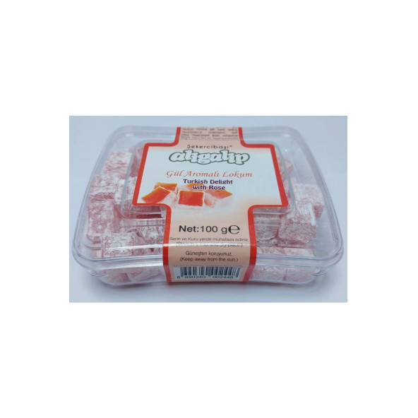 MİNİ GÜL AROMALI LOKUM( 100 G X 12 Adet Stant Kutuda)