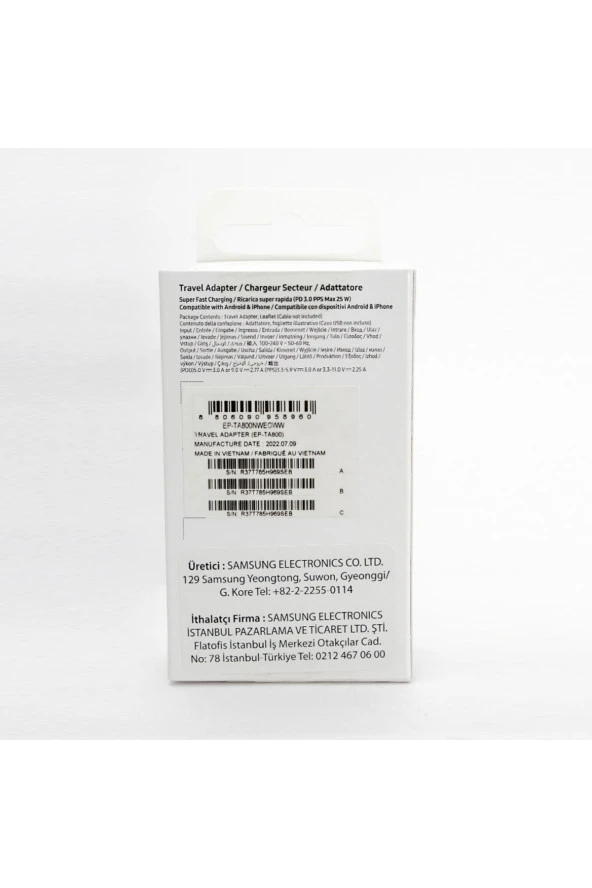 Samsung  Galaxy M23 5G Type-C Fast Şarj Adaptörü 25W Beyaz (Samsung Türkiye Garantili) - 5