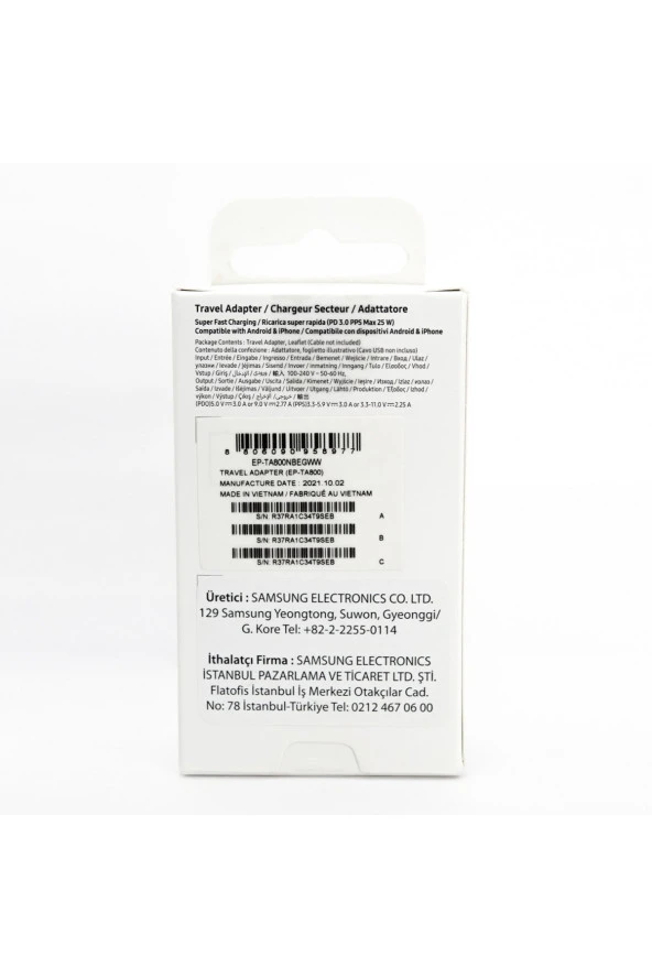 Samsung  Galaxy M33 Type-C Fast Şarj Adaptörü 25W Siyah (Samsung Türkiye Garantili) - 5
