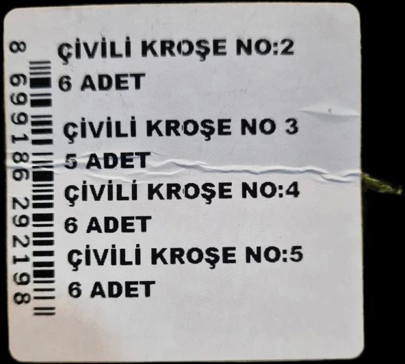 MULTİPACK KROŞE SETİ (ÇİVİLİ KROŞE) - 2