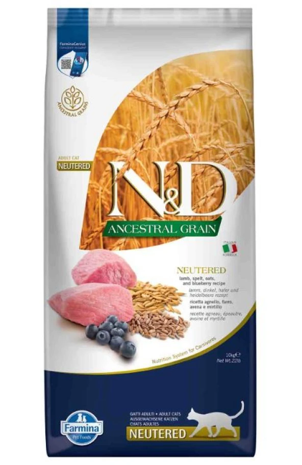 N&D Ancestral Graın Kuzu Adult Neutered 10 Kg ürün görseli