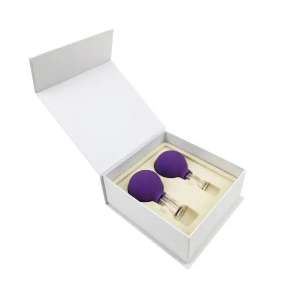 Silikon Vakumlu Cam Yüz Masaj Kupası 2li Set Mor Renk ürün görseli