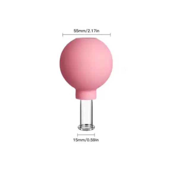 Silikon Vakumlu Göz ve Burun Çevresi Cam Masaj Kupası No:1 Pembe Renk ürün görseli