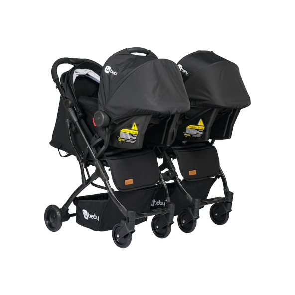 4Baby Drone İkiz Kabin Boy Bebek Arabası Pusetli - 2