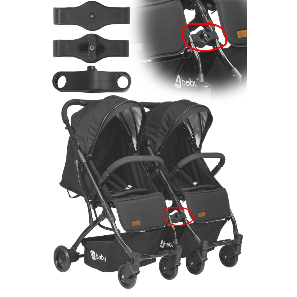 4Baby Drone İkiz Kabin Boy Bebek Arabası Pusetli - 5