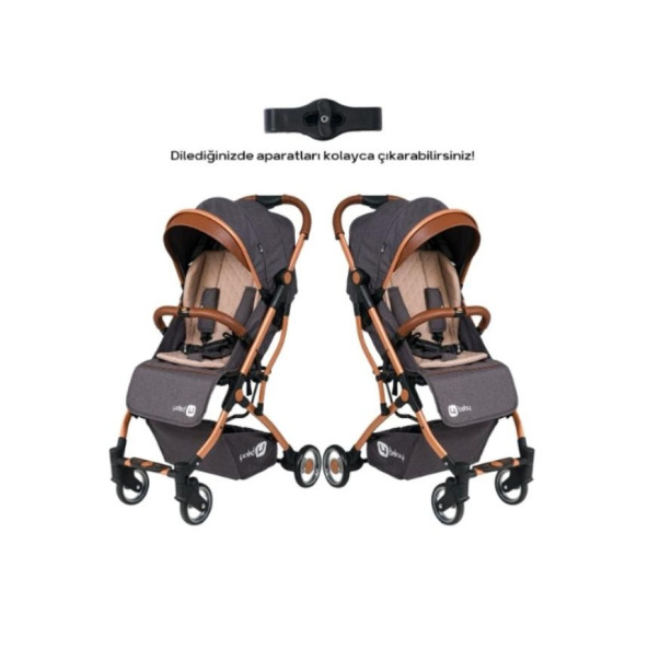 4 Baby Drone Kabin Boy İkiz Bebek Arabası Antrasit - 2