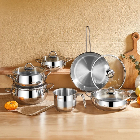 Amboss Chef 11 Parça Paslanmaz Çelik Tencere Seti ürün görseli
