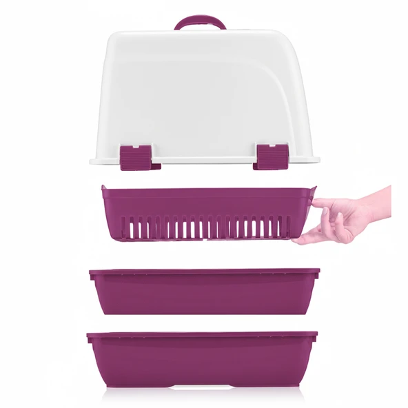 GND Elekli Kapalı Kedi Tuvaleti. - Resim 5