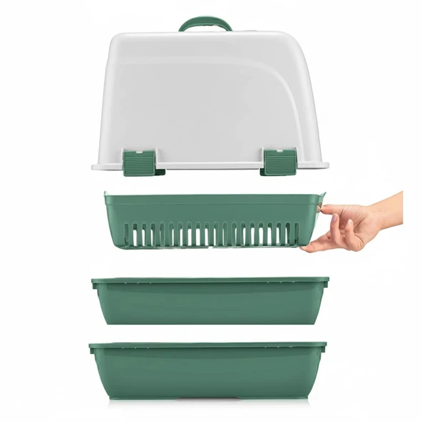 GND Elekli Kapalı Kedi Tuvaleti. - Resim 9