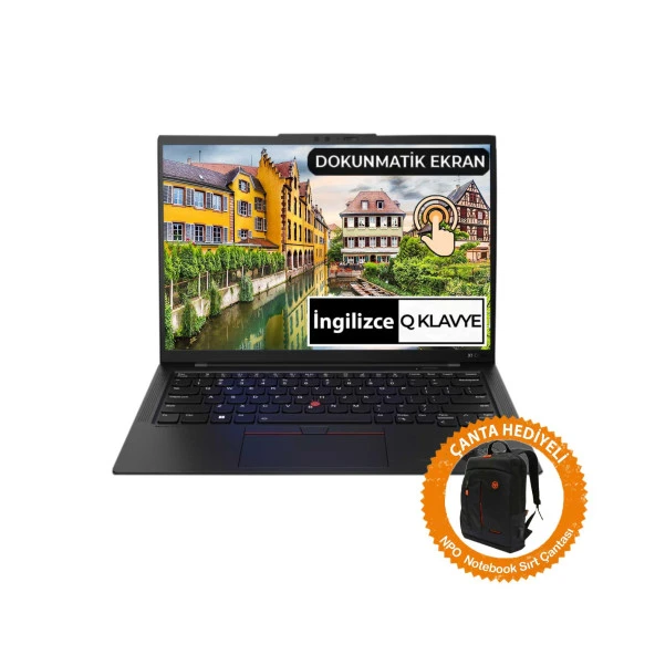 Lenovo ThinkPad X1 Carbon 21HM0000TT01 i7-1365U 16GB 2TBSSD 14" FullHD+ Touch W11P Taşınabilir Bilgisayar-CNT002