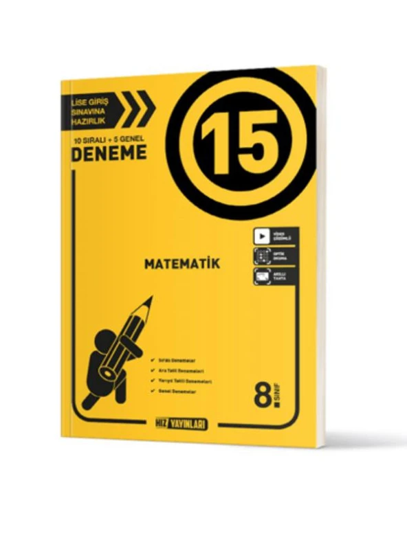Hız Yayınları 8. Sınıf Matematik 15 li Deneme