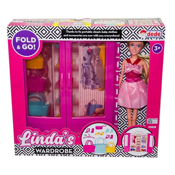 03828 Lindanın Bebekli Gardrobu - Fen Toys - 12