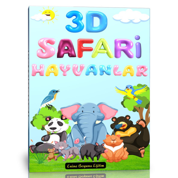 3 Boyutlu Safari Hayvan Boyama Kitabı