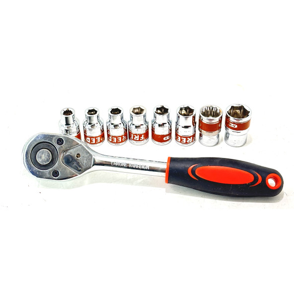 Freed 1/2 Cırcır Kollu Lokma Soket Takımı Seti 9 Parça - 5