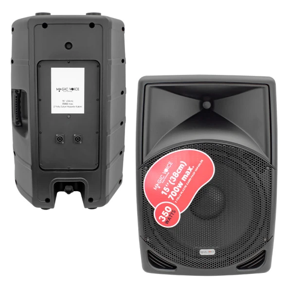 MAGICVOICE MV-3415 38 CM 700 W 15 PLASTİK KABİN PASİF HOPARLÖR (KÖPÜKSÜZ GÖNDERİLMESİN) (4353) - 4