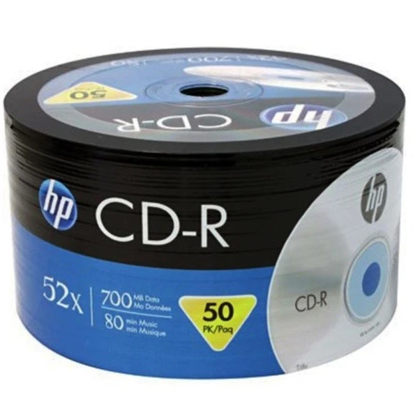 HP CRE00070-3 CD-R 700 MB 52X 50Lİ PAKET FİYAT (4353)