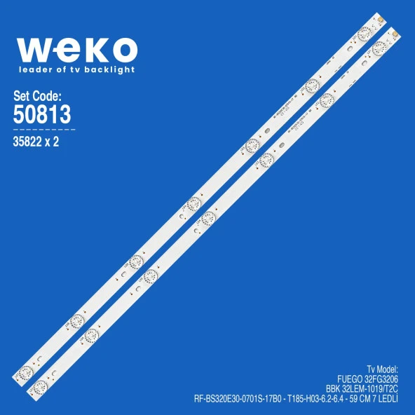 WKSET-5813 35822X2 RF-BS320E30-0701S-17B0 2 ADET LED BAR (4353)