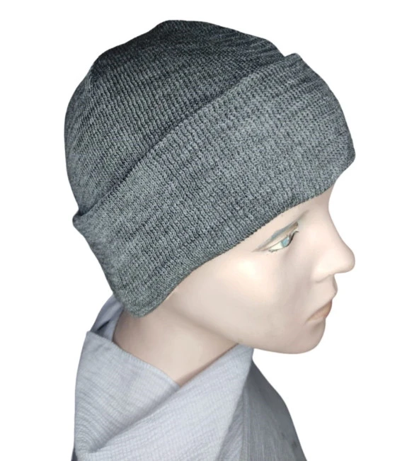 Unisex Sonbahar Kış Dış Mekan Triko Yün Şapka Bere - 7