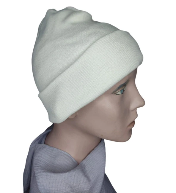 Unisex Sonbahar Kış Dış Mekan Triko Yün Şapka Bere - 8