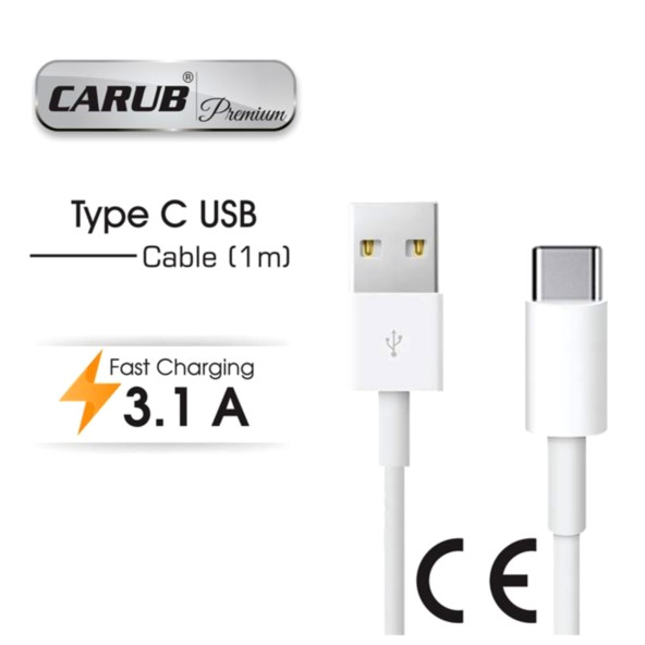 CARUB Telefon-Tablet Şarj Kablosu Usb TYPE C 1mt