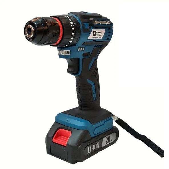 Catpower 1320 Akülü Şarjlı Vidalama Darbeli Matkap Kömürsüz 20V 2.0Ah