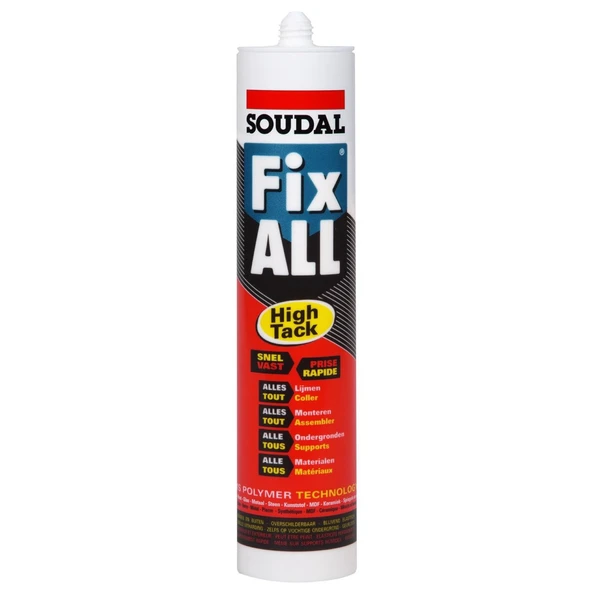 Soudal Fix All High Tack Hibrit Korniş/Kornej Yapıştırıcı Beyaz 290ml - Resim 2