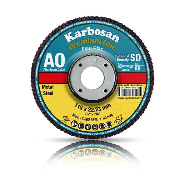 Karbosan AO Flap Disk Zımpara 115mm 80 Kum ürün görseli