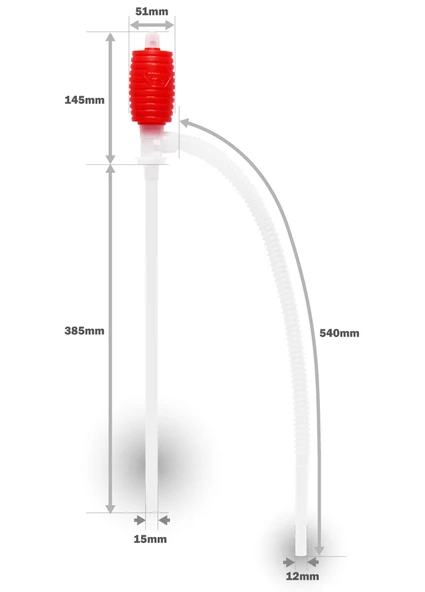 Sıvı Aktarma Mazot/Yağ Pompası 50cm - Resim 3