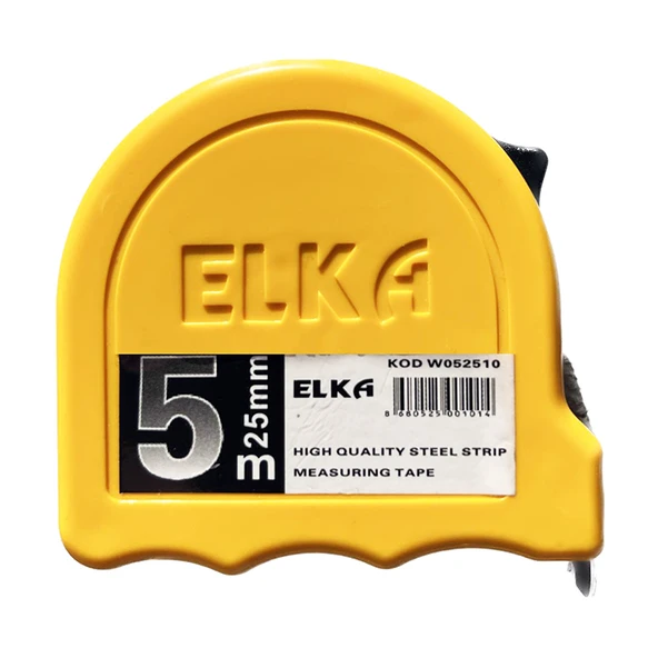 Elka Şerit Metre Sarı 5x25mm ürün görseli