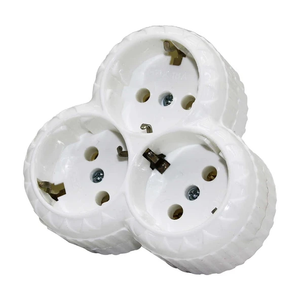 Golyad Papatya Yonca Çoklu Grup Üçlü Priz Fiş