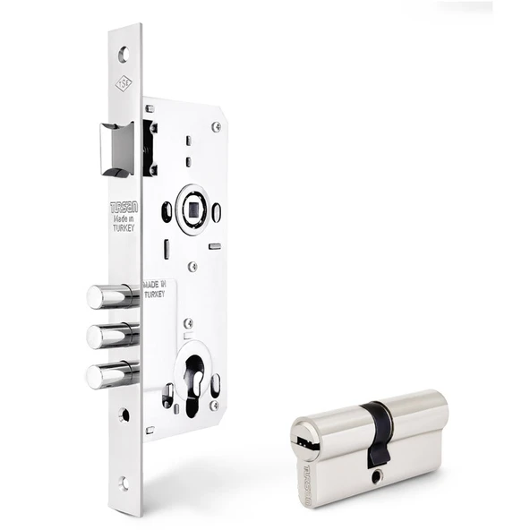 Tursan Silindirli Emniyet Kilidi Bilyalı Barelli Nikel  3 Milli 45mm ürün görseli