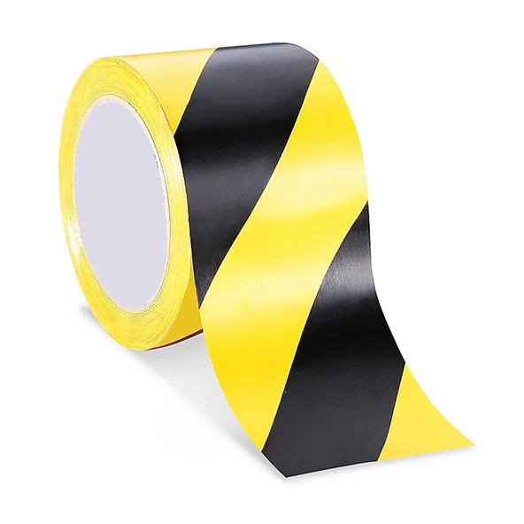 Yer İşaretleme Bandı Sarı Siyah 48mm 20 Metre ürün görseli