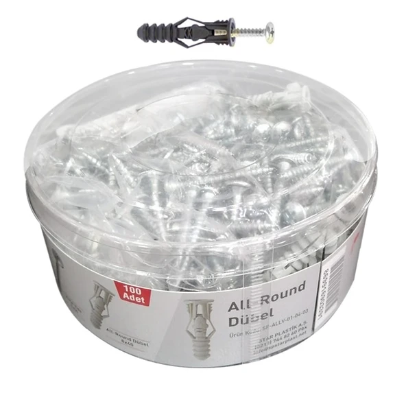Sp Star Kalibre Takım Dübel Vida Dübel Set 8mm (100 Ad) ürün görseli
