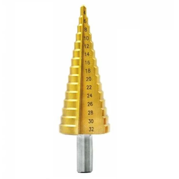 Kademeli Delme Matkap Ucu Kozalak 4-32 mm
