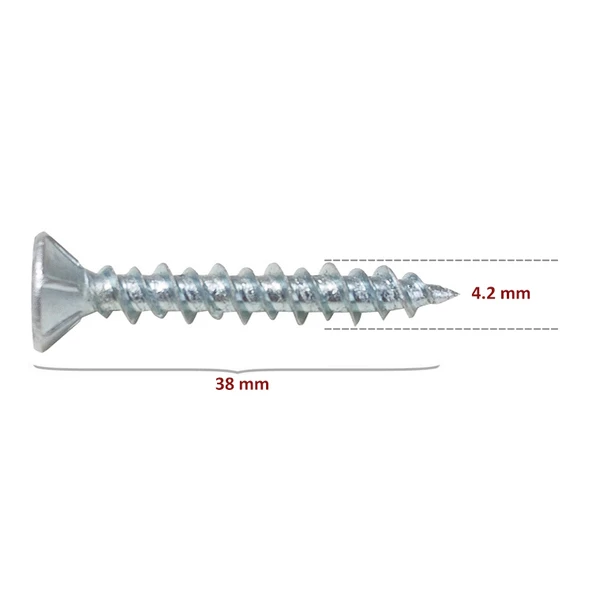 Meridyen İspanyolet Vidası 4.2x38 (500 Adet) - 3