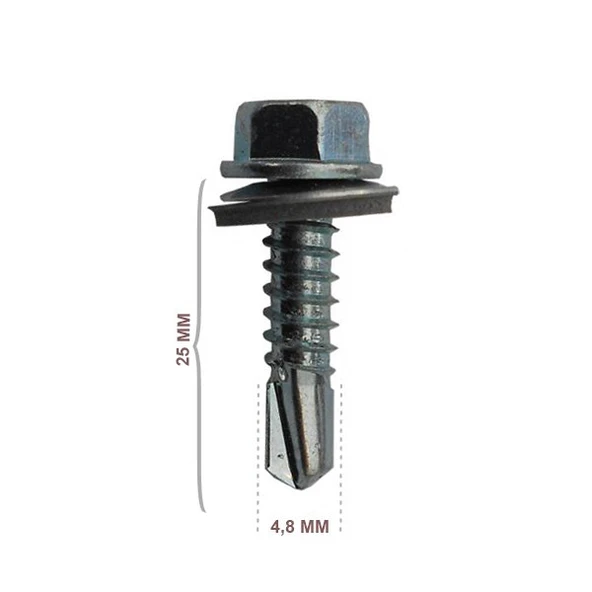 Trapez Çatı Vidası 4,8x25 - 1