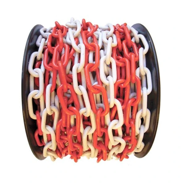 Plastik Zincir Kırmızı-Beyaz 6 mm 100mt ürün görseli