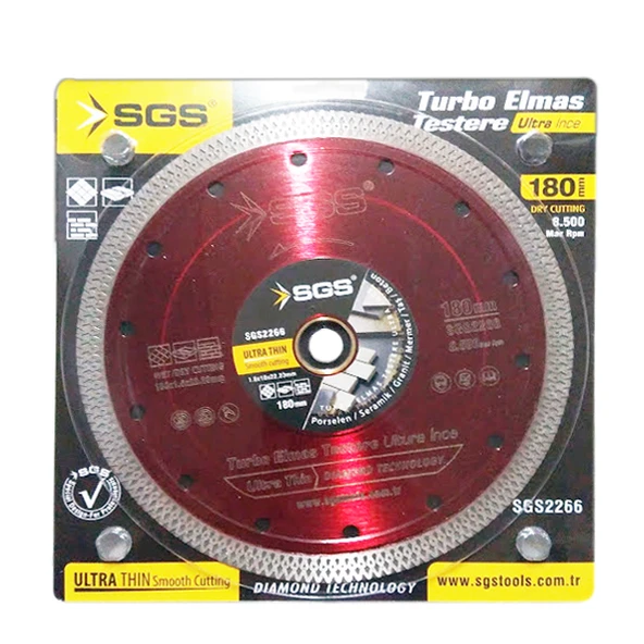 SGS Turbo Elmas Hassas İnce Seramik Fayans Kesici 180mm - Resim 4