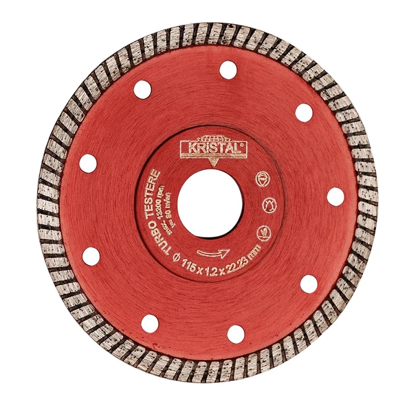 Kristal Turbo Elmas Hassas İnce Seramik Fayans Kesici 115mm - 1