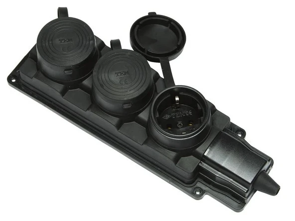 Kauçuk Monofaze Grup Priz 3lü ürün görseli