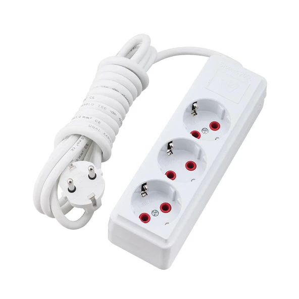 Üçlü Grup Priz Cca Uzatma Kablo 3 Lü - 5mt ürün görseli