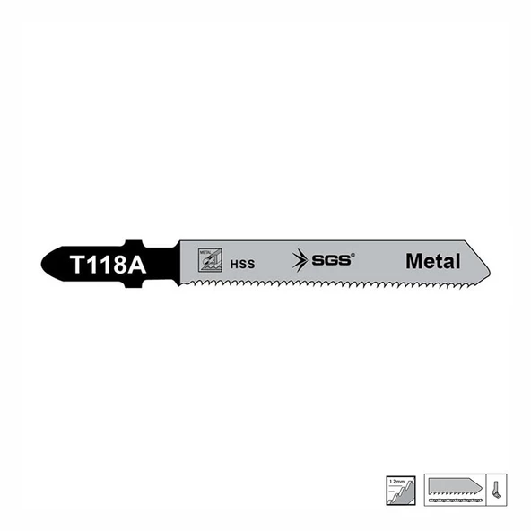 SGS Metal Dekupaj Ağzı 77mm x 7,9mm T318A 5 Adet